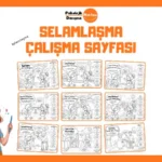 Selamlaşma Boyama Sayfaları